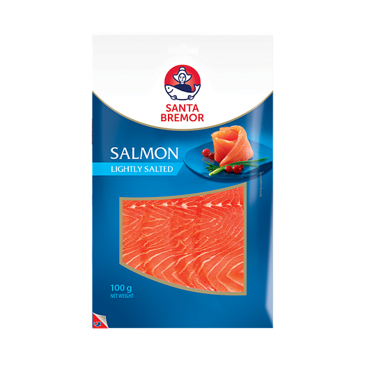 Salmon lightly salted fillet-slices