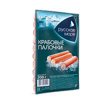 Crab sticks &quot;Russian Sea&quot; imitation pasteurized, frozen 200 g