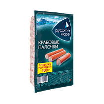 Crab sticks &quot;Russian sea&quot; imitation pasteurized chilled 400 g