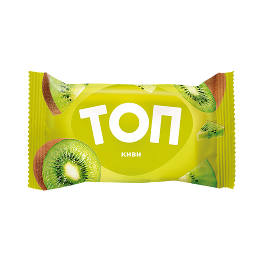 Frozen fruit dessert with kiwi flavour and kiwi filling in a waffle cup "TOP KIWI", 1/70