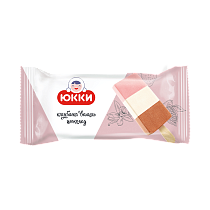 ''TRIO CHOCOLATE VANILLA STRAWBERRY'' Three-layered milk chocolate ice cream with vanilla and strawberry flavour 65 g