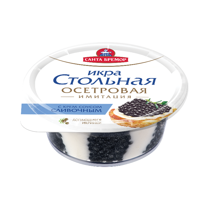 Sturgeon caviar ‘Stolnaya’ imitation with creamy sauce
