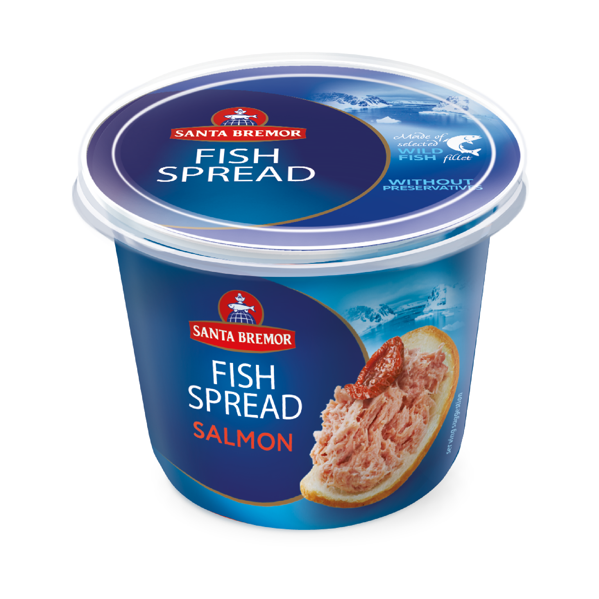 Cod fish fillet spread "Atlantic fish" with salmon