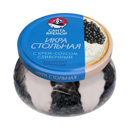 Sturgeon caviar "Stolnaya" imitation with creamy sauce 220 g