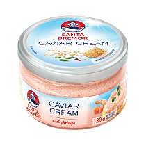 Delicacy capelin caviar &quot;Caviar Cream&quot; with shrimps 180 g