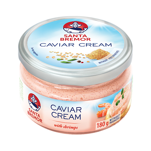Delicacy capelin caviar "Caviar Cream" with shrimps 180 g