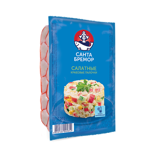 Crab sticks «For salad» imitation pasteurized frozen 200 g