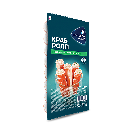 Crab sticks "Crab roll" imitation with cheese and herbs pasteurized chilled 180 g
