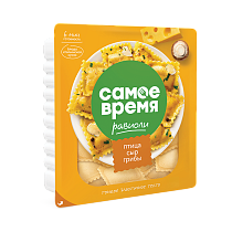 Ravioli &quot;Samoe vremya&quot; filled with chicken fillet, cheese and mushrooms 360 g