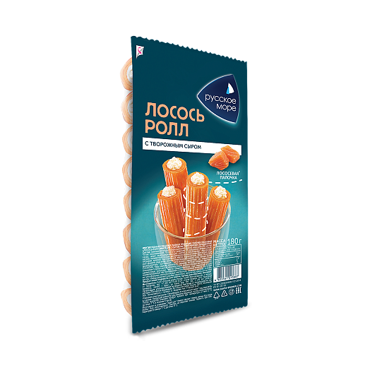 Salmon sticks "Salmon roll" imitation with cheese pasteurized chilled 180 g