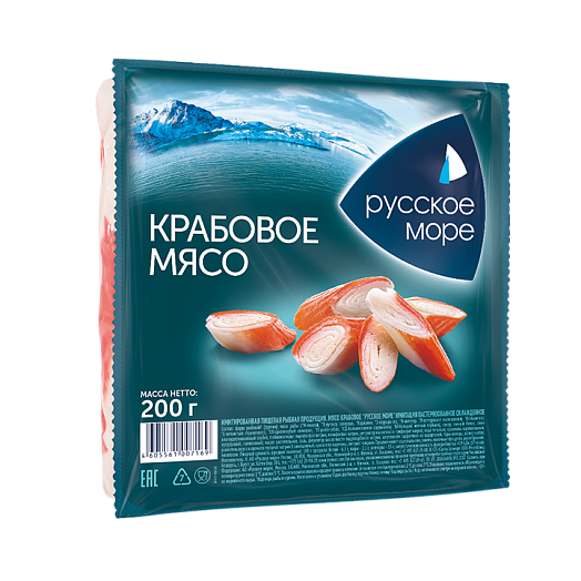 Crab meat "Russian sea" imitation pasteurized chilled 200 g