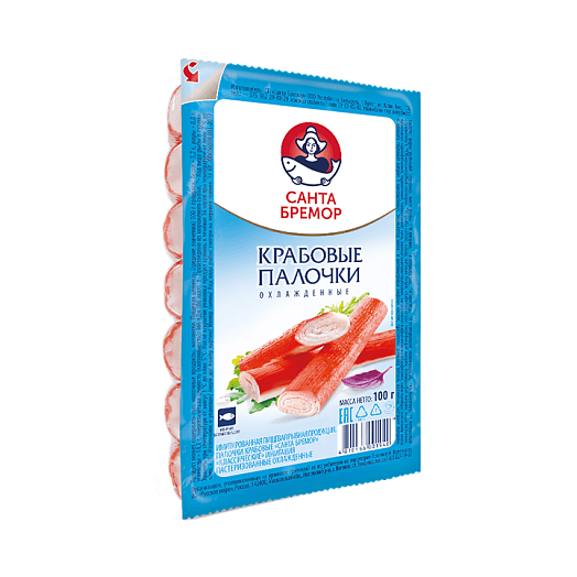 Crab Sticks "Santa Bremor" "Classic" imitation pasteurized chilled 100 g