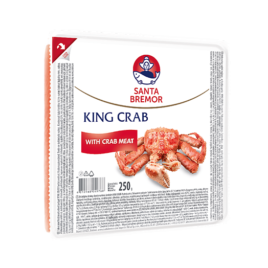 Crab sticks "King crab" imitation with crab meat pasteurized chilled 250g