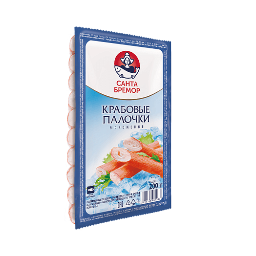 Crab sticks "Santa Bremor" "Classic" imitation pasteurized frozen 200 g