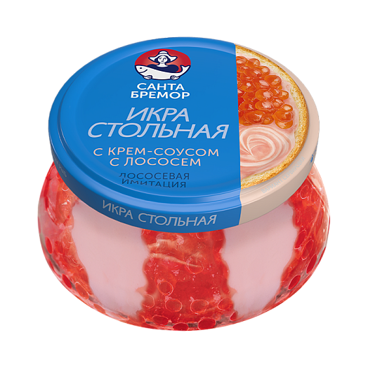 Salmon caviar "Stolnaya" imitation with smoked salmon sauce 220 g