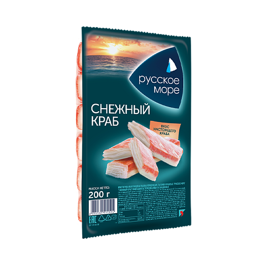 Crab sticks "Russian sea" "Snow crab" imitation pasteurized chilled 200 g