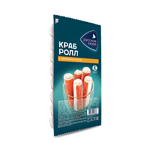 Crab sticks "Crab roll" imitation with cheese pasteurized chilled 180 g
